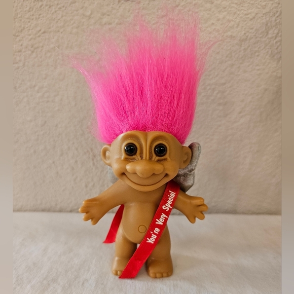 Troll Doll Cupid‎ Angel Valentines Day Russ You're Very Special 5" Wings Ribbon - Picture 1 of 3